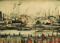 L S Lowry going to the match2 Art A4 Photo Print