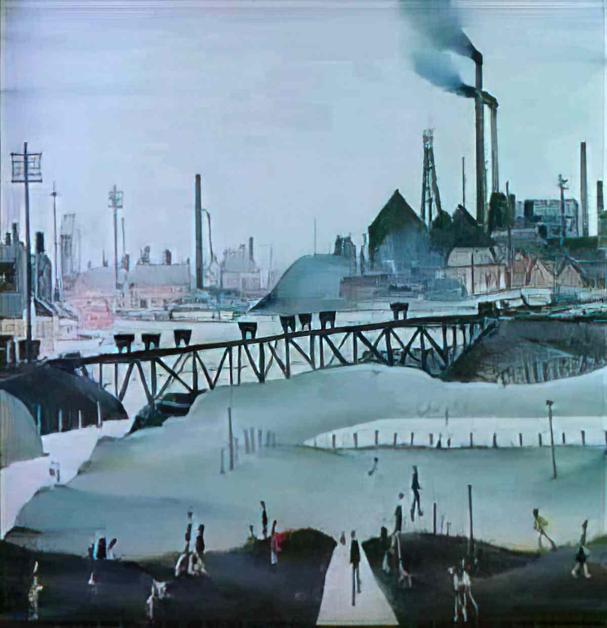 L S Lowry going to the pictures1 Art A4 Photo Print