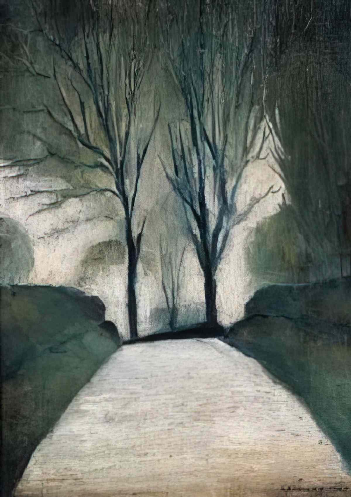 L S Lowry going to work Art A4 Photo Print