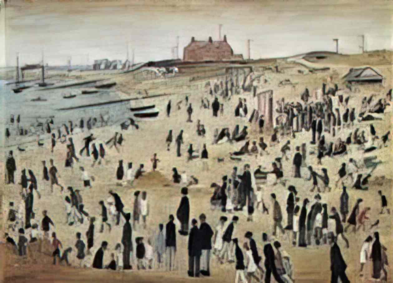 L S Lowry going to work4 Art A4 Photo Print