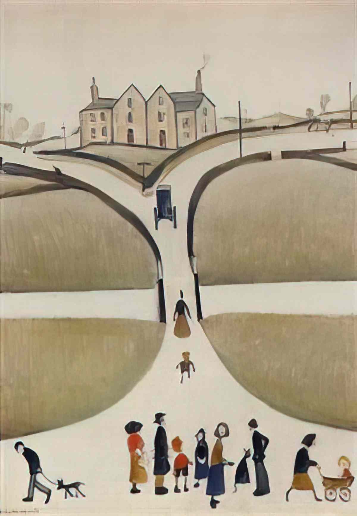 L S Lowry going to work7 Art A4 Photo Print