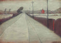 L S Lowry group of people 2 Art A4 Photo Print