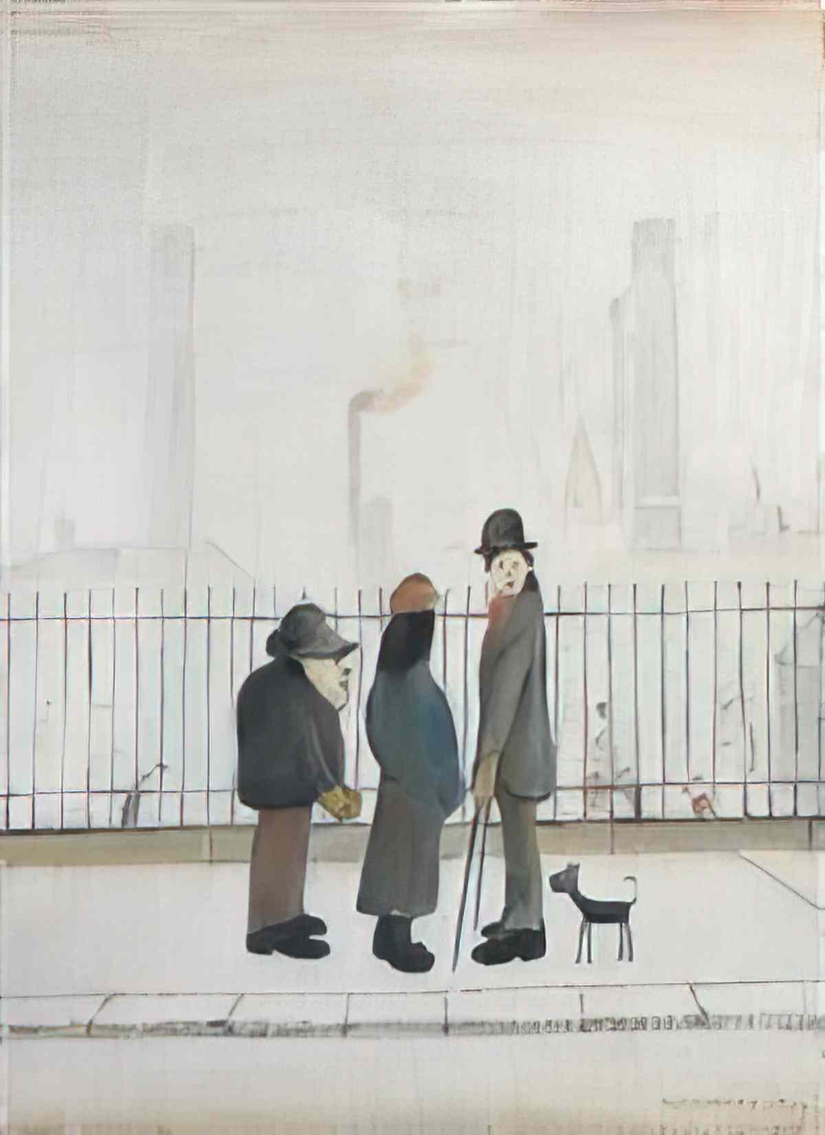 L S Lowry harbour scene 2 Art A4 Photo Print