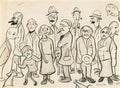 L S Lowry head of a bald man 1914 Art A4 Photo Print