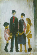 L S Lowry head of a young man Art A4 Photo Print