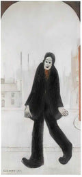 L S Lowry in a park Art A4 Photo Print