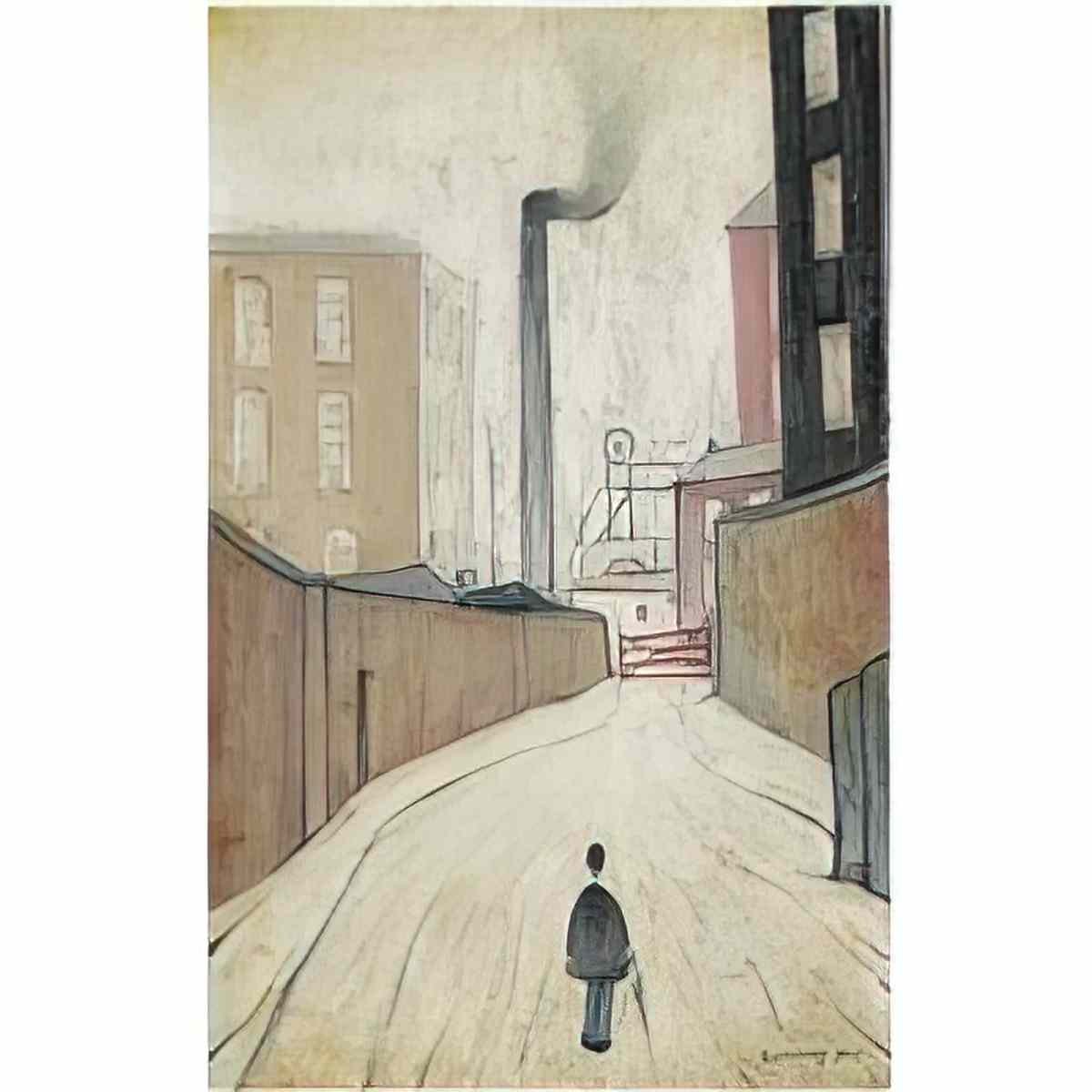 L S Lowry in pendlebury Art A4 Photo Print