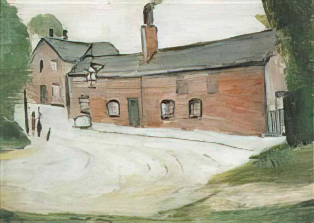 L S Lowry industrial scene 2 Art A4 Photo Print