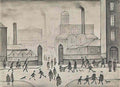 L S Lowry industrial scene Art A4 Photo Print