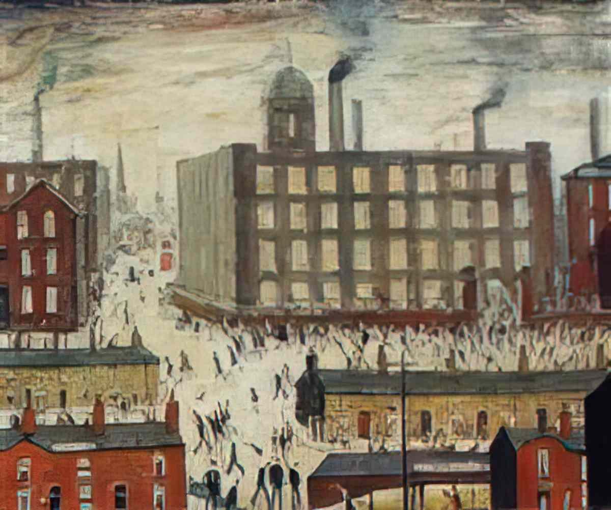 L S Lowry industrial scene2 Art A4 Photo Print