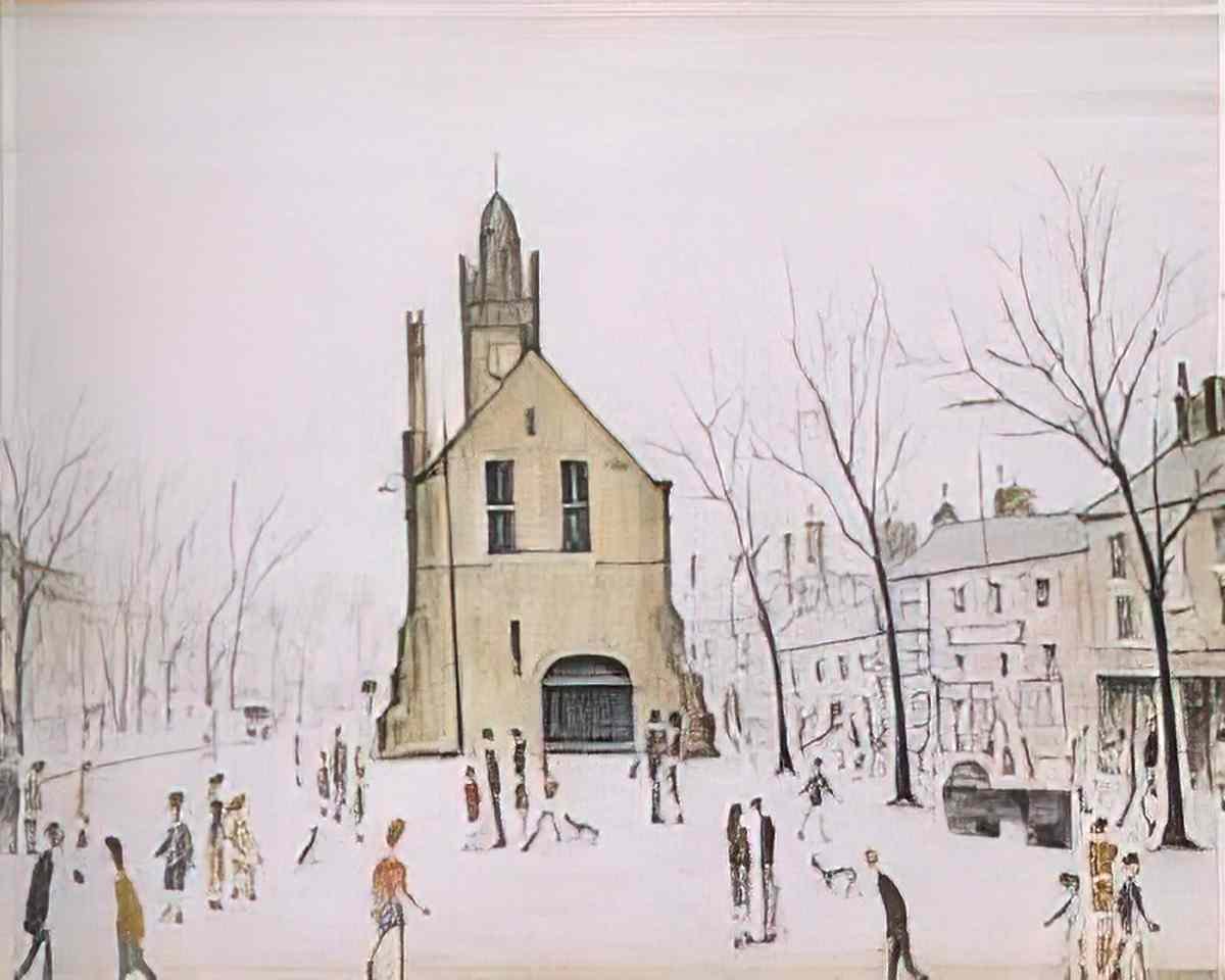L S Lowry ironworks1 Art A4 Photo Print