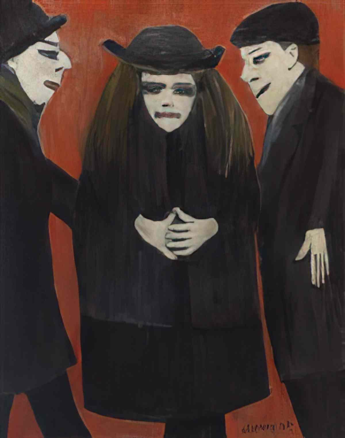 L S Lowry lady with a dog and a half1 Art A4 Photo Print