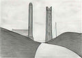 L S Lowry lake scene Art A4 Photo Print