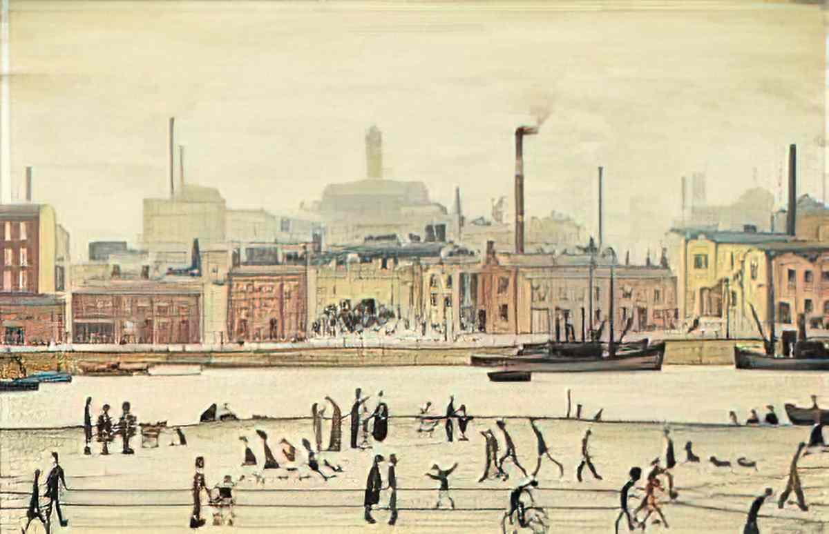 L S Lowry landscape in cumberland 1951 Art A4 Photo Print