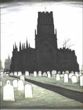 L S Lowry landscape with figures workington Art A4 Photo Print