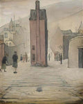 L S Lowry landscape with town Art A4 Photo Print