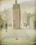 L S Lowry landscape with trees Art A4 Photo Print