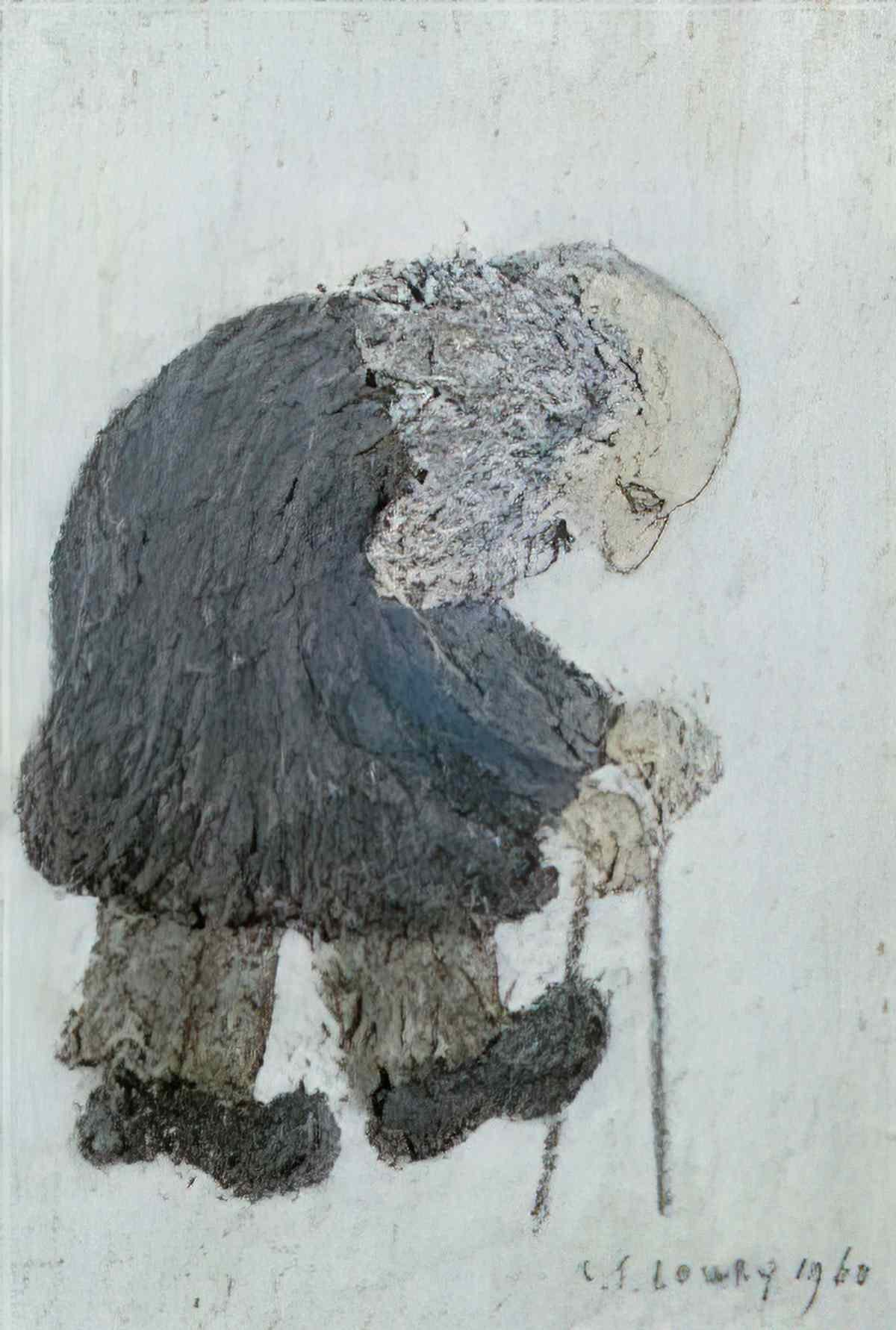 L S Lowry little dog Art A4 Photo Print
