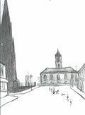 L S Lowry longnor derbyshire Art A4 Photo Print