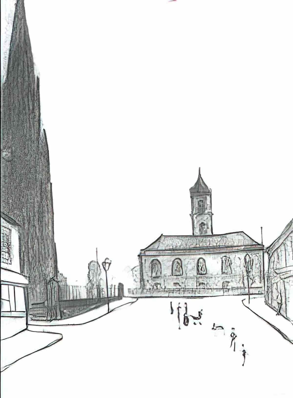 L S Lowry longnor derbyshire Art A4 Photo Print