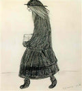 L S Lowry lovelorn cats on a street Art A4 Photo Print