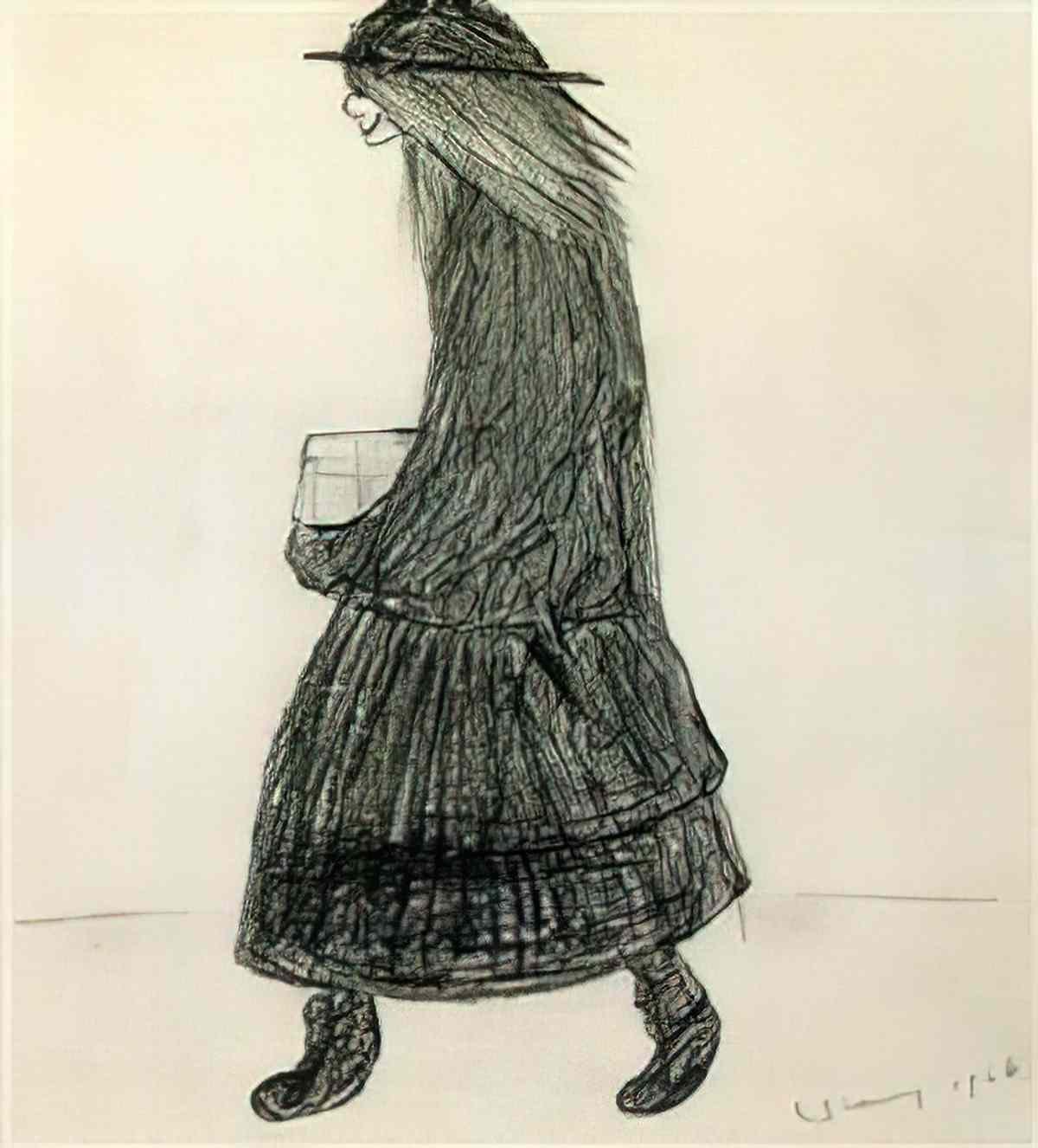 L S Lowry lovelorn cats on a street Art A4 Photo Print