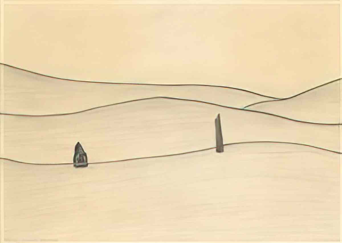 L S Lowry man and boy Art A4 Photo Print
