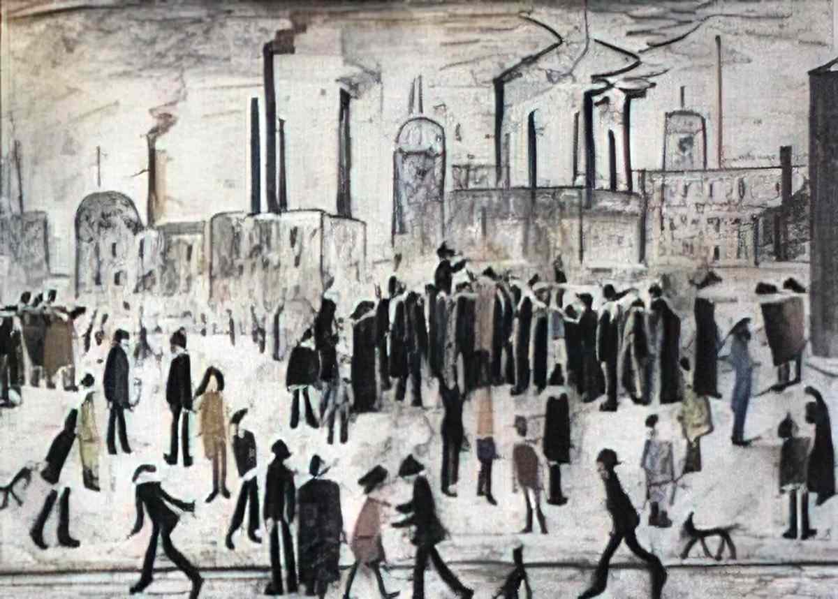 L S Lowry man by the sea Art A4 Photo Print