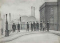 L S Lowry man in a hat Art A4 Photo Print