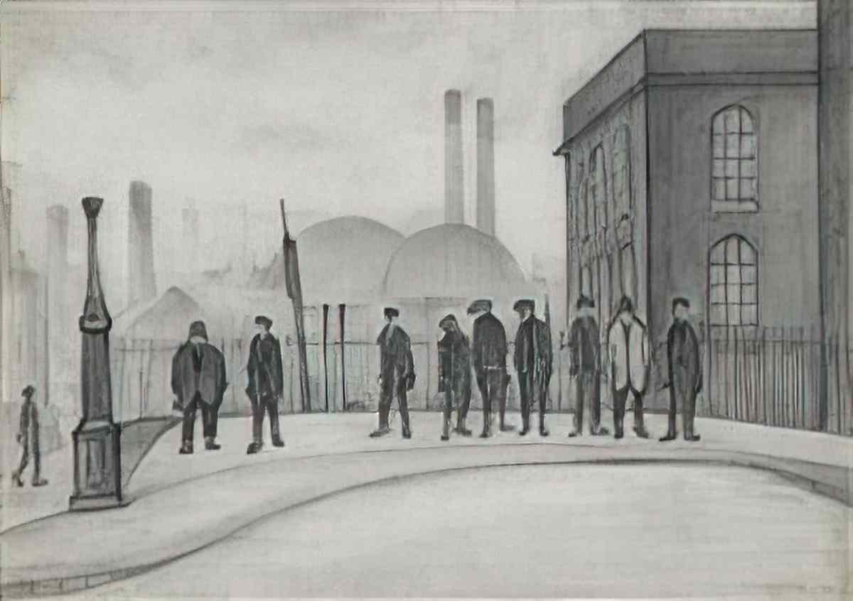 L S Lowry man in a hat Art A4 Photo Print