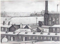 L S Lowry man looking over fence Art A4 Photo Print
