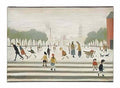 L S Lowry man lying at foot of stairs Art A4 Photo Print