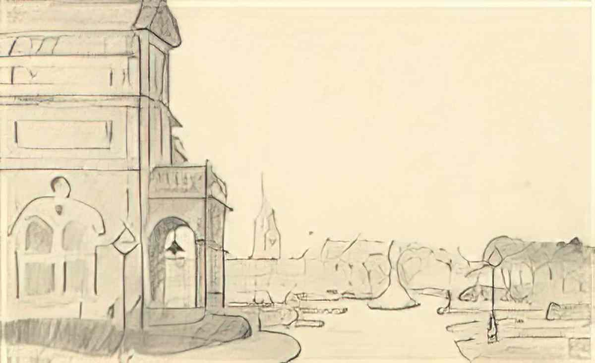 L S Lowry man searching a dustbin1 Art A4 Photo Print