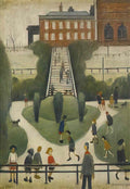 L S Lowry man seated on front in south shields1 Art A4 Photo Print