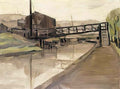 L S Lowry man standing Art A4 Photo Print
