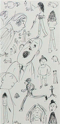 L S Lowry man standing on steps Art A4 Photo Print