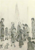 L S Lowry man walking 2 Art A4 Photo Print