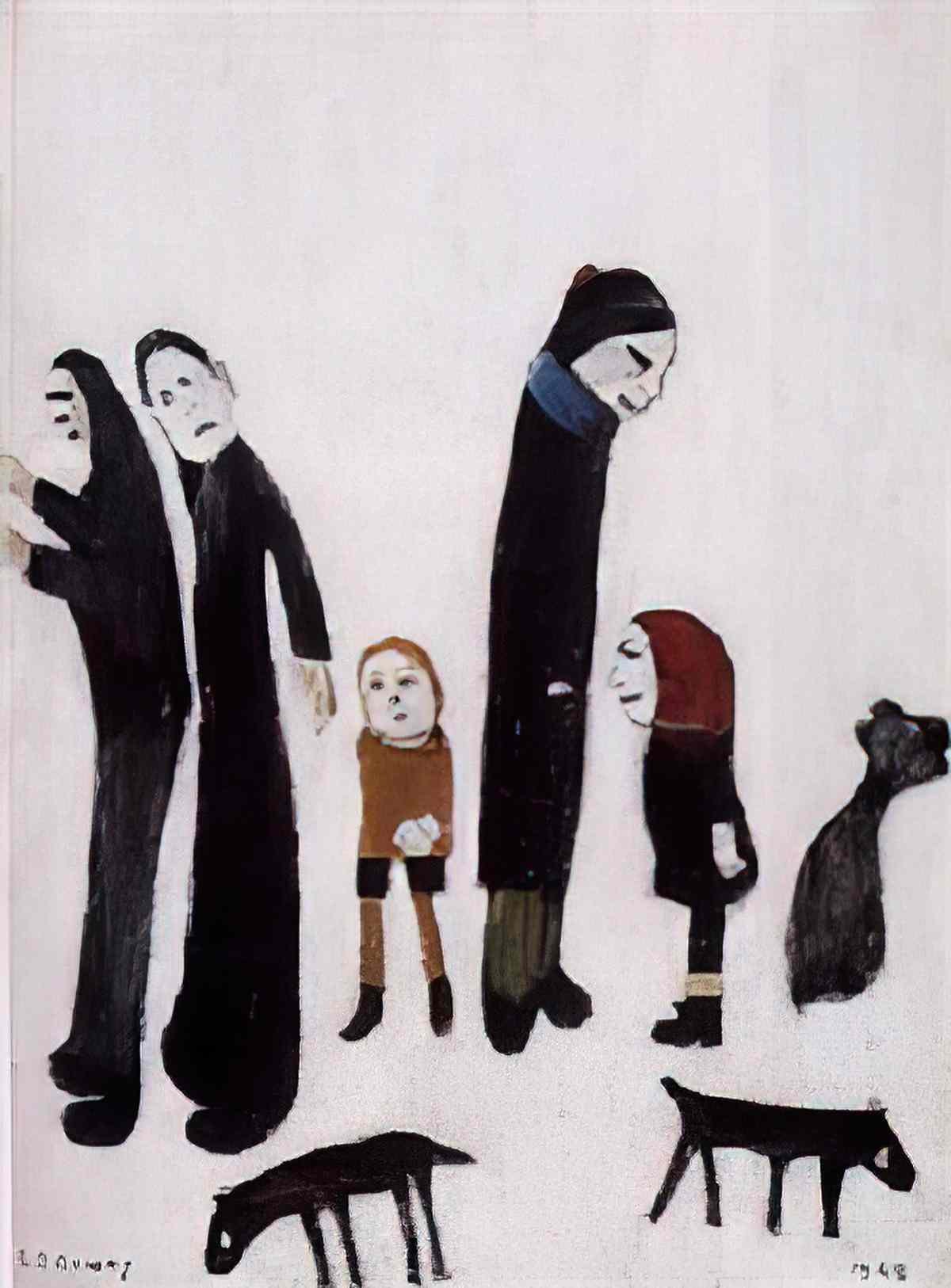 L S Lowry man walking Art A4 Photo Print