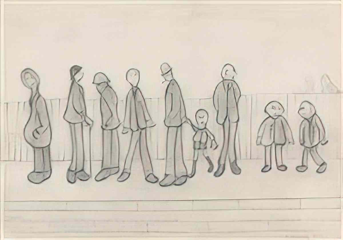 L S Lowry man walking1 Art A4 Photo Print