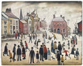 L S Lowry man with a dog Art A4 Photo Print