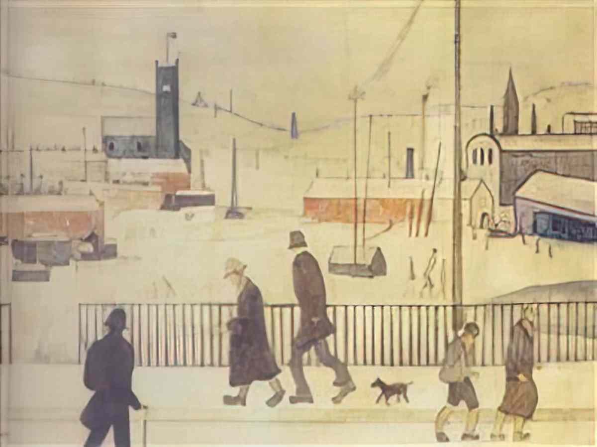 L S Lowry man with bowler hat Art A4 Photo Print