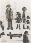L S Lowry man with bowler hat1 Art A4 Photo Print