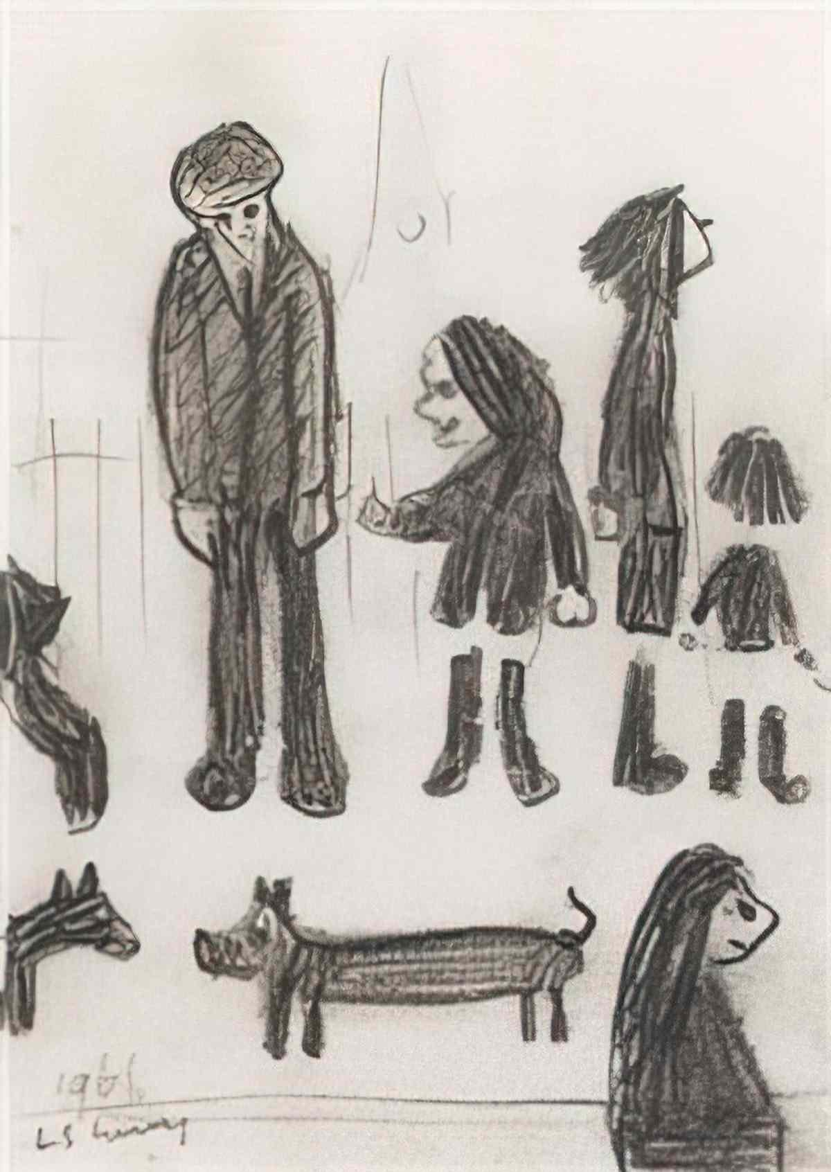 L S Lowry man with bowler hat1 Art A4 Photo Print