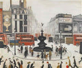 L S Lowry man with moustache and bowler hat Art A4 Photo Print