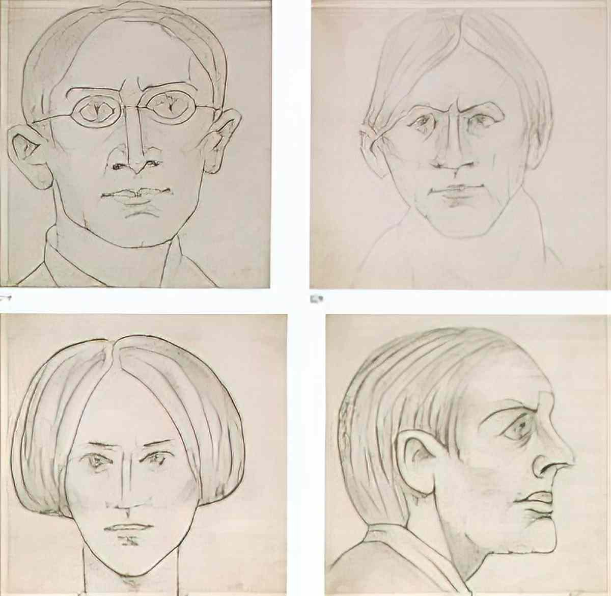 L S Lowry mother and children with dog Art A4 Photo Print