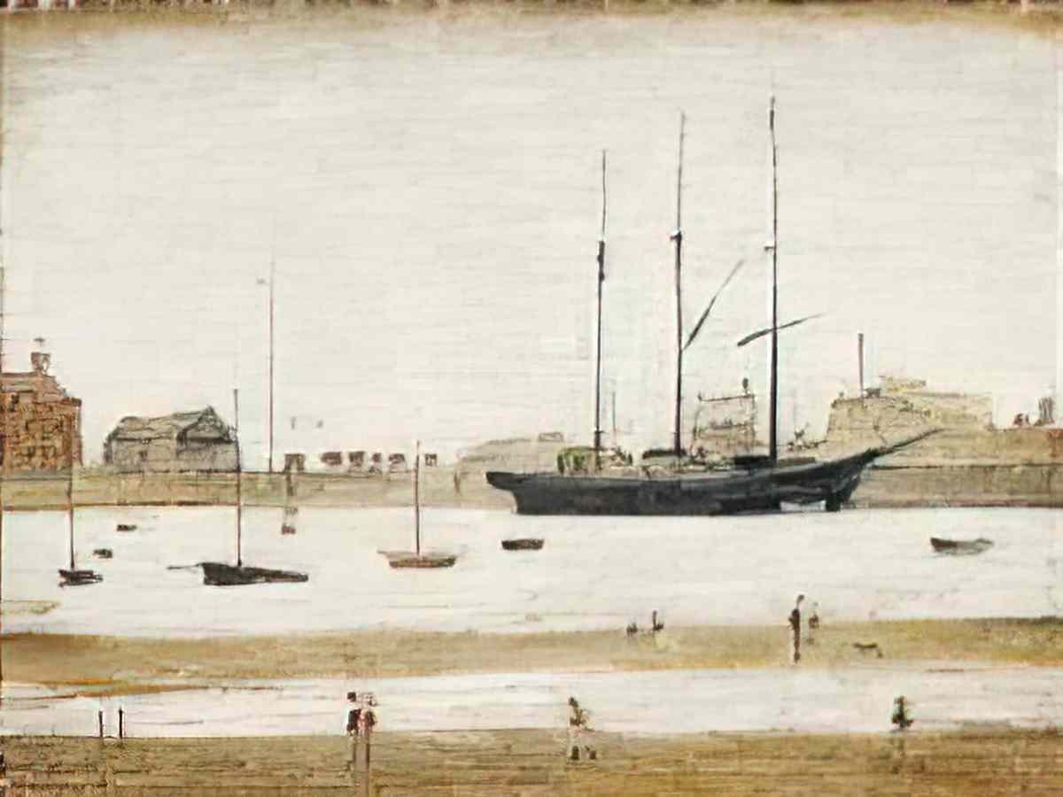 L S Lowry north country road Art A4 Photo Print