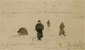 L S Lowry northern race meeting 1950 Art A4 Photo Print