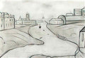 L S Lowry northern street scene1 Art A4 Photo Print