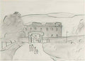 L S Lowry old house and steps Art A4 Photo Print