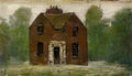 L S Lowry old house Art A4 Photo Print